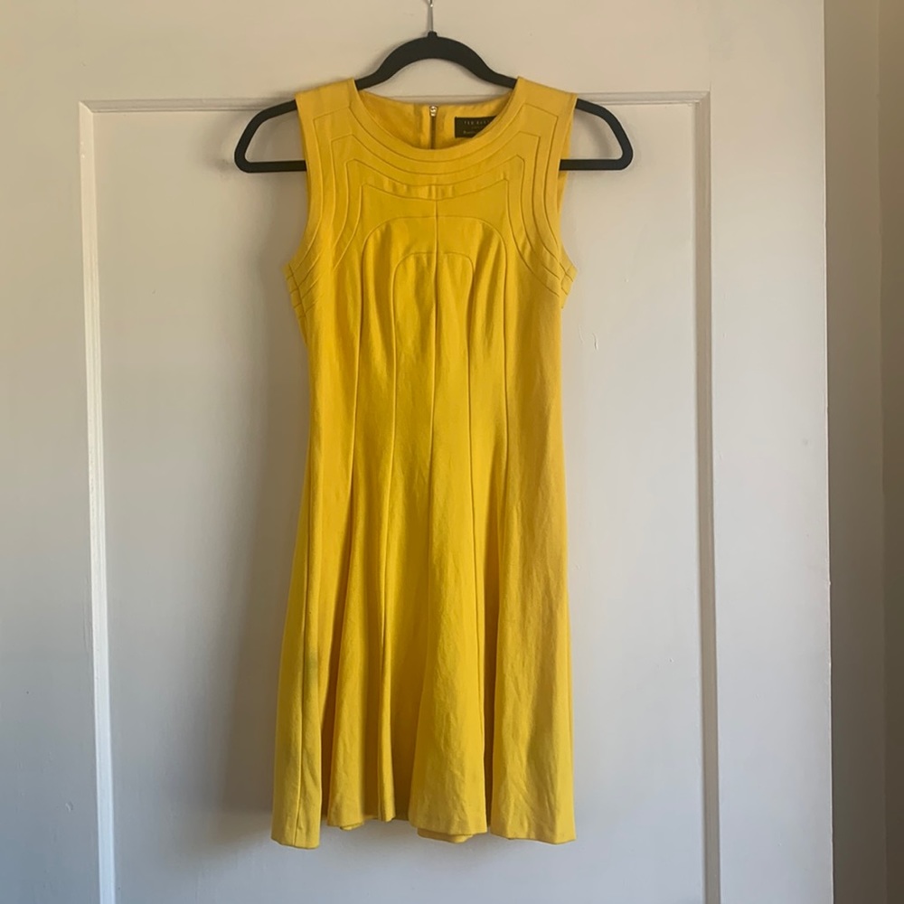 Ted Baker Fit & Flare Yellow Sundress